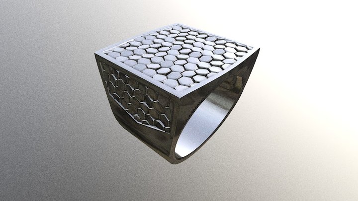 Men's ring truth - western pattern 3D Model