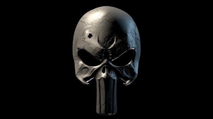 The Punisher Marvel Mask Printable STL