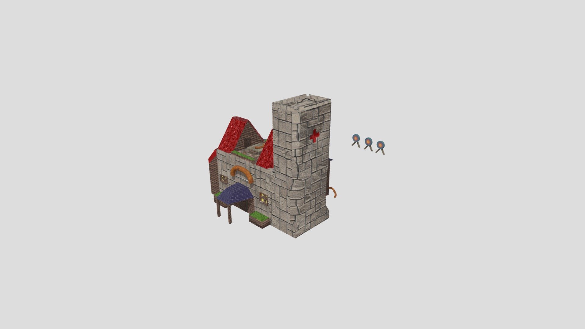 Forsaken Archery barracks (Rts Building) - 3D model by fullagey ...