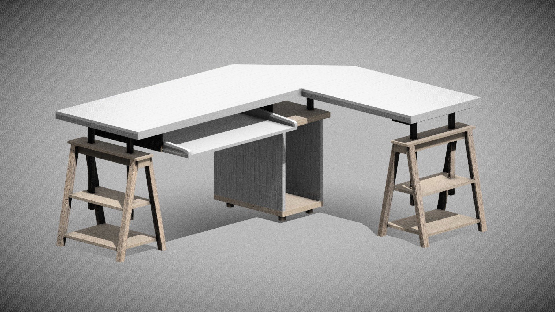 Desk Download Free 3D model by ArchViz (Archivz) [c3ac11f] Sketchfab