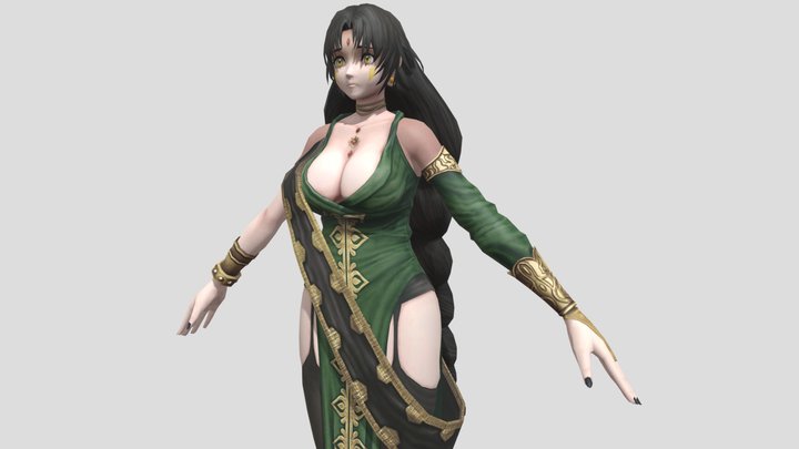 Berkanan T-Pose - Wizardry Variants Daphne 3D Model