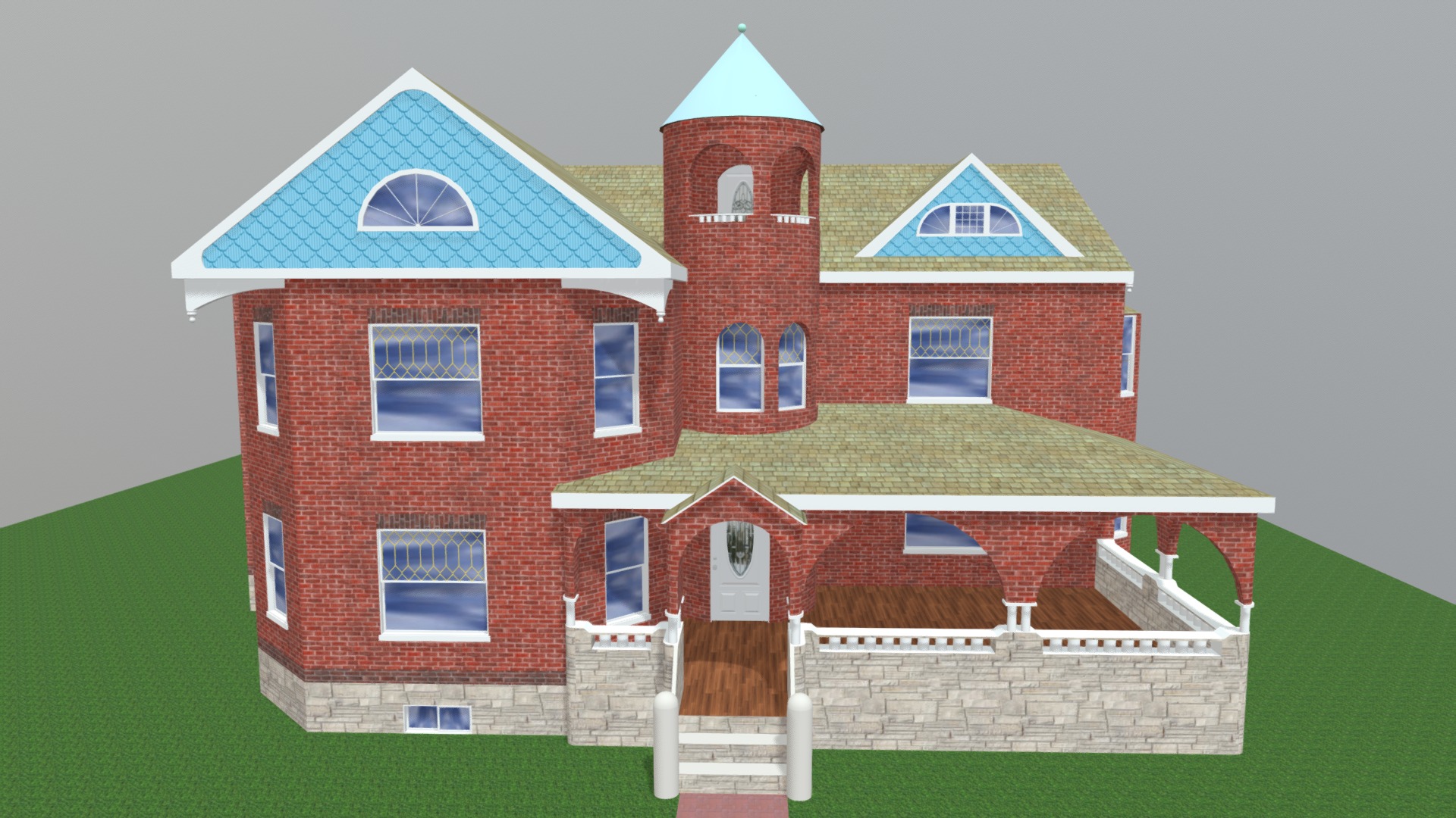 3D model Victorian house - This is a 3D model of the Victorian house. The 3D model is about a model of a house.