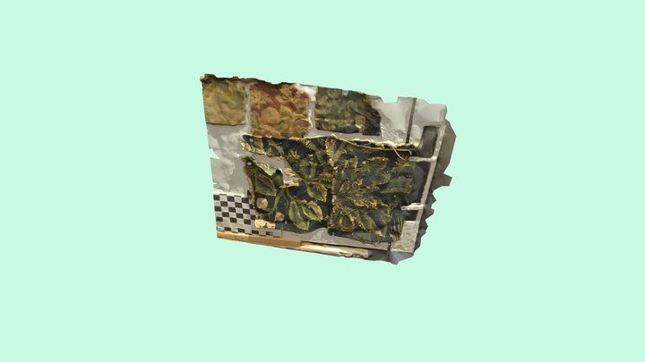 Close-up of tapestry fragment 3D Model