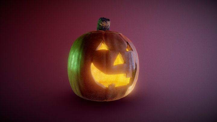 Jack-O-Lantern / Carved Pumpkin 3D Model