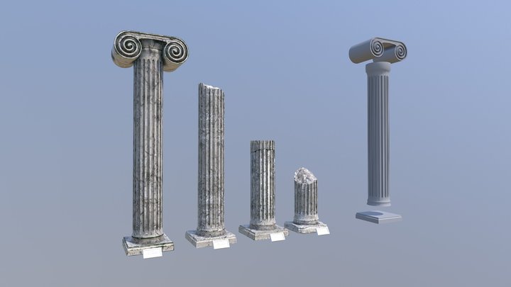 Roman columns / Pillars | Modular assets 3D Model