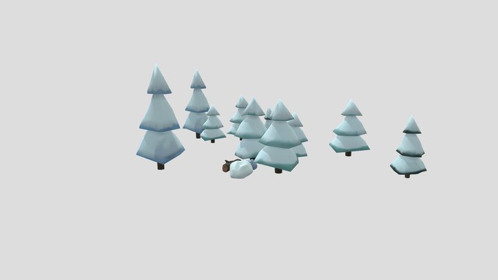Snowy Forest 3D Model