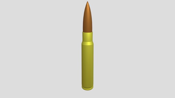 7.92x57mm Mauser Cartridge 3D Model