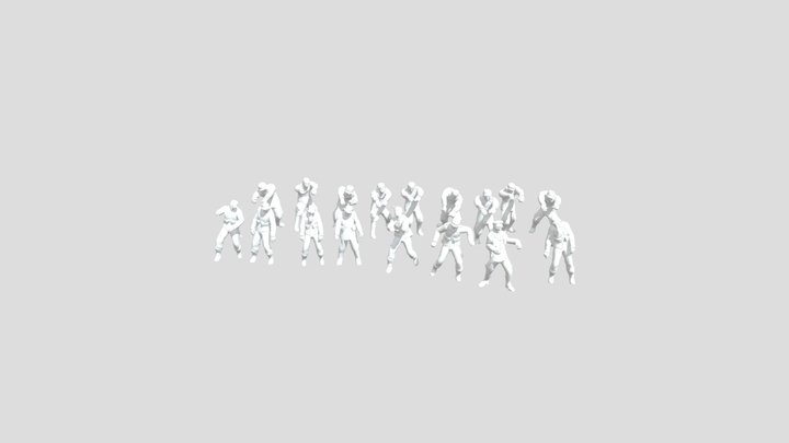 3D Printable - Nazi Zombie Horde 3D Model