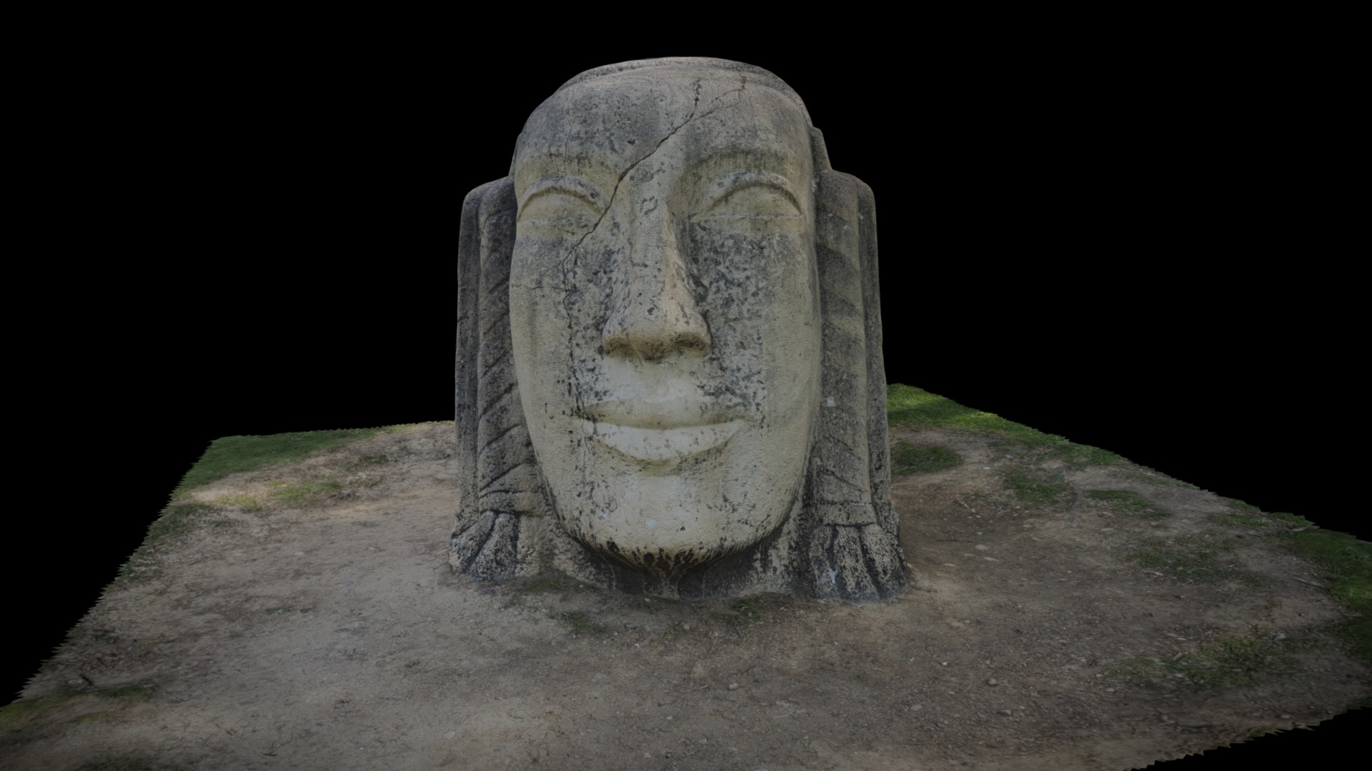 3D model Estatua Parque Grande - This is a 3D model of the Estatua Parque Grande. The 3D model is about a stone statue of a person.