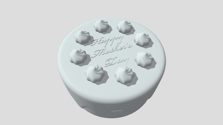 母親節蛋糕 HAPPY MOTHER'S DAY 3D Model