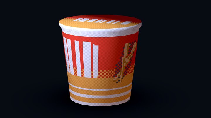 Pixelated Cup Noodle – Modello 3D gratuito STL
