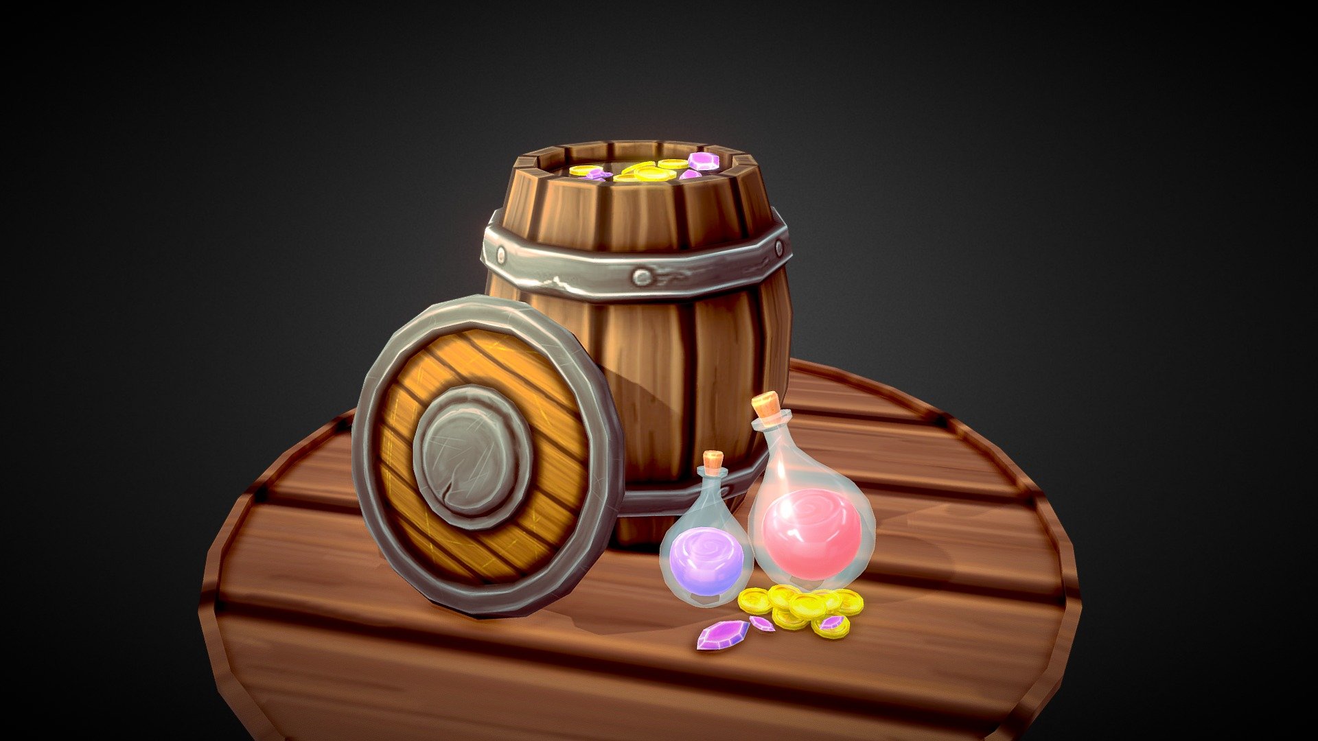 Stylized Handpainted Props