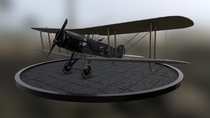 Bristol F2B WW1 Fighter 3D Model