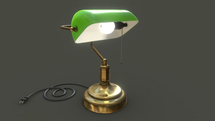 Banker's Lamp 3D Model