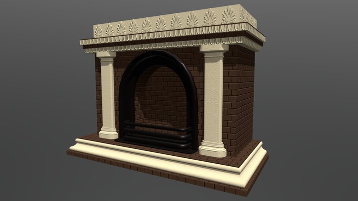 Antique Fireplace 3D Model