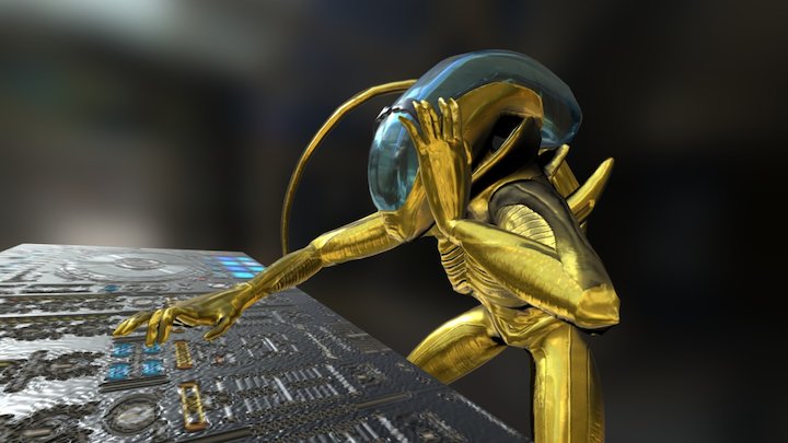Alien DJ - AlienChalenge2017 3D Model
