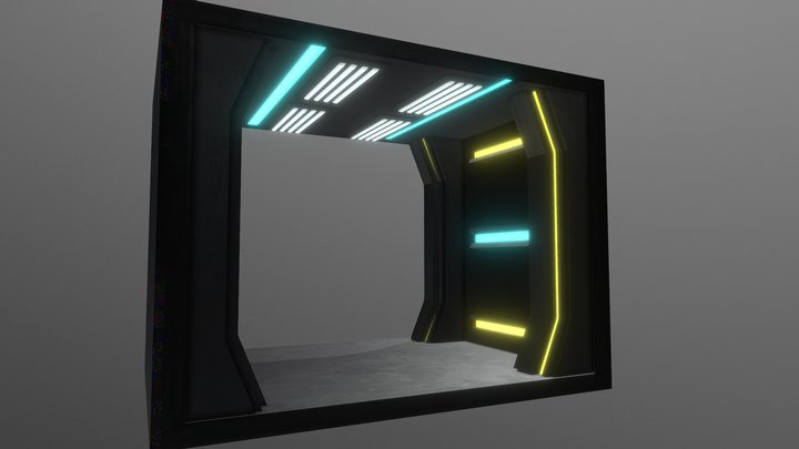 SciFi Wall 3D Model