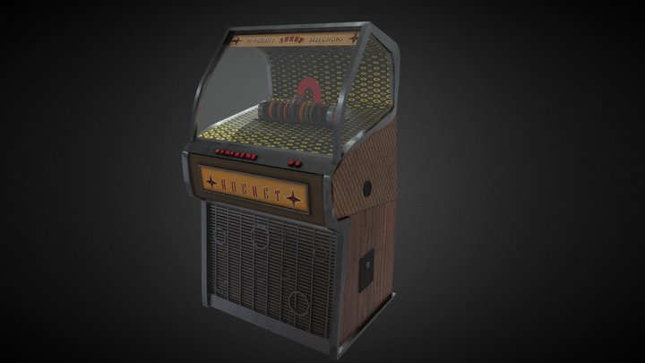Rocket Vinyl Jukebox (GAME READY) 3D Model