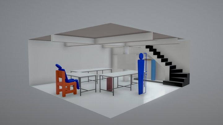 Indie Game dev Studio Plan 3D Model