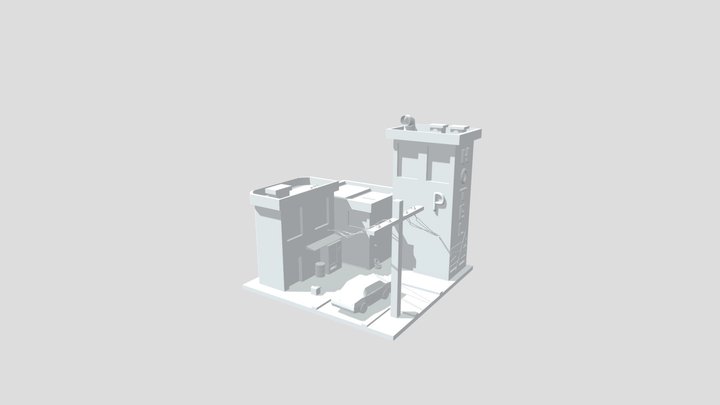 Cyberpunk city 3D Model