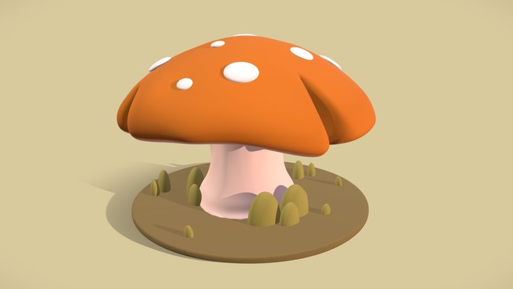 Little Mushroom | 3D Low Poly Object 3D Model