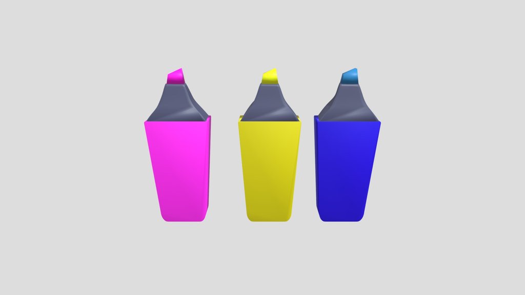 low poly highlighters