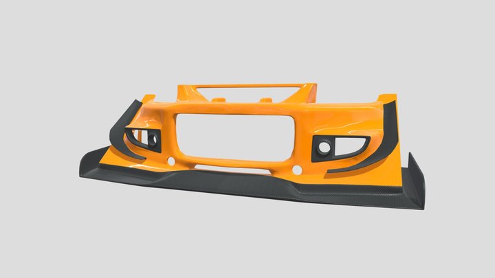 Front bumper Time Attack Aero Kit Evo VIII CT9A 3D Model