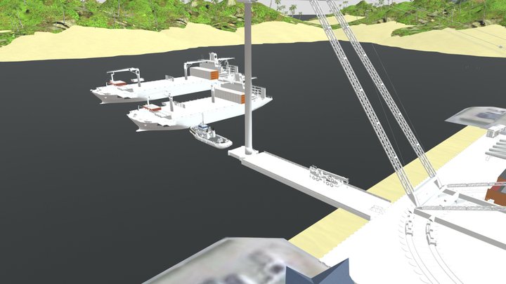 The Snowy Island Port Diorama – Modelo 3D gratuito STL