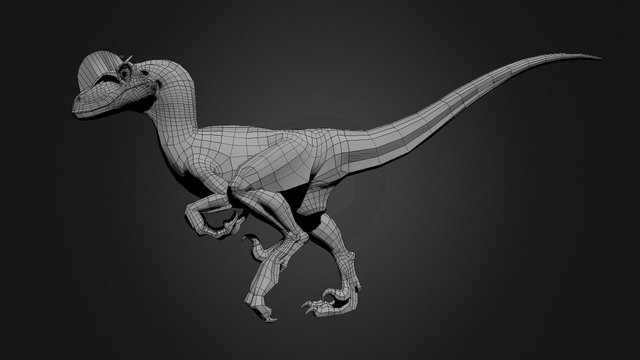 Raptor Walk Cycle FBX Sketchfab 3D Model