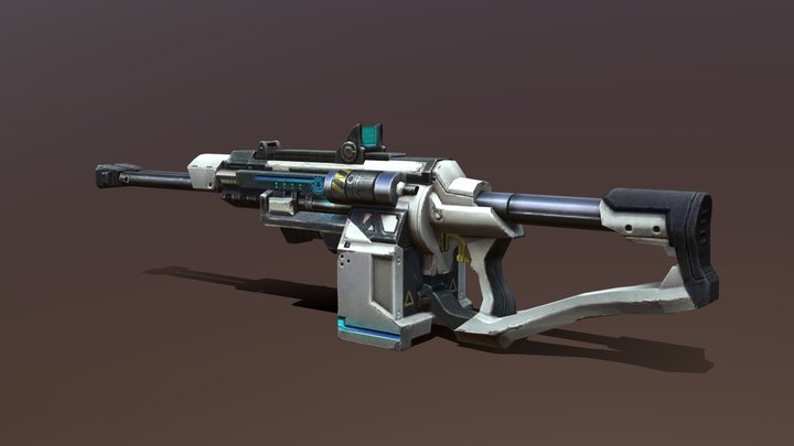 Futuristic Sub-machine Gun 3D Model