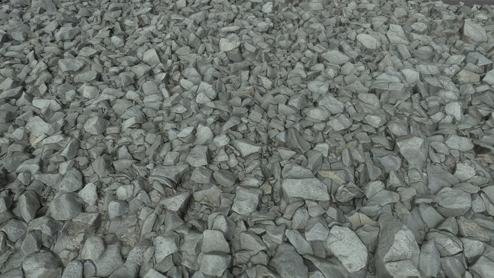 Ballast gravel_Detail 3D Model