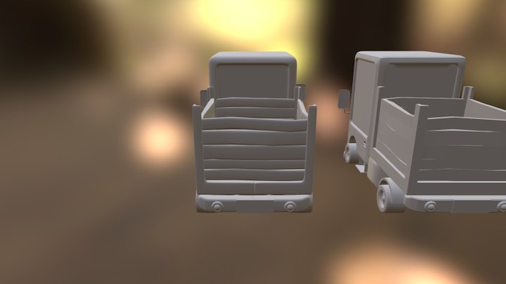 Low and High Poly Trucks 3D Model