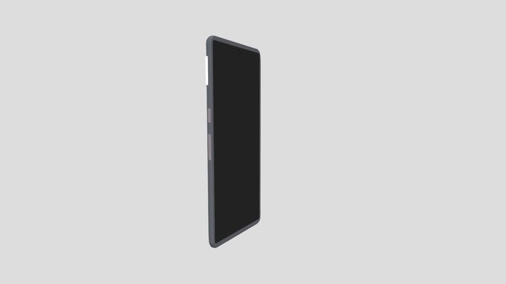 Google Pixel 7 Pro Black Low Poly 3D Model