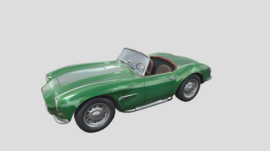 Green vintage sports car