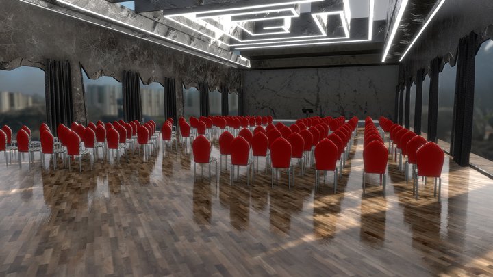Conference Hall 3D Model