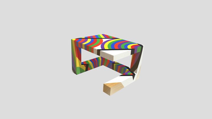 Sgabello (fantasia opera di sol lewitt) 3D Model