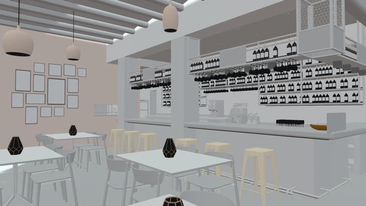 MAQUETA cafetería MARYSOL 3D Model