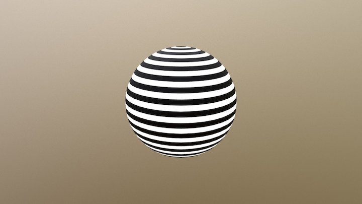 UV Sphere 36x36-2-color-horizontal 3D Model