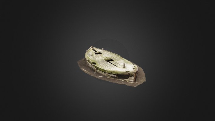 Remains of a Deception Island water boat 3D Model