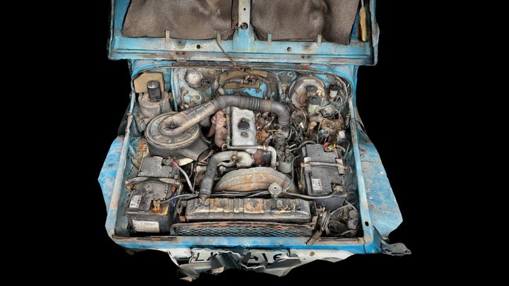 RAW Scan | 1975 Toyota Land Cruiser BJ40 engine 3D Model
