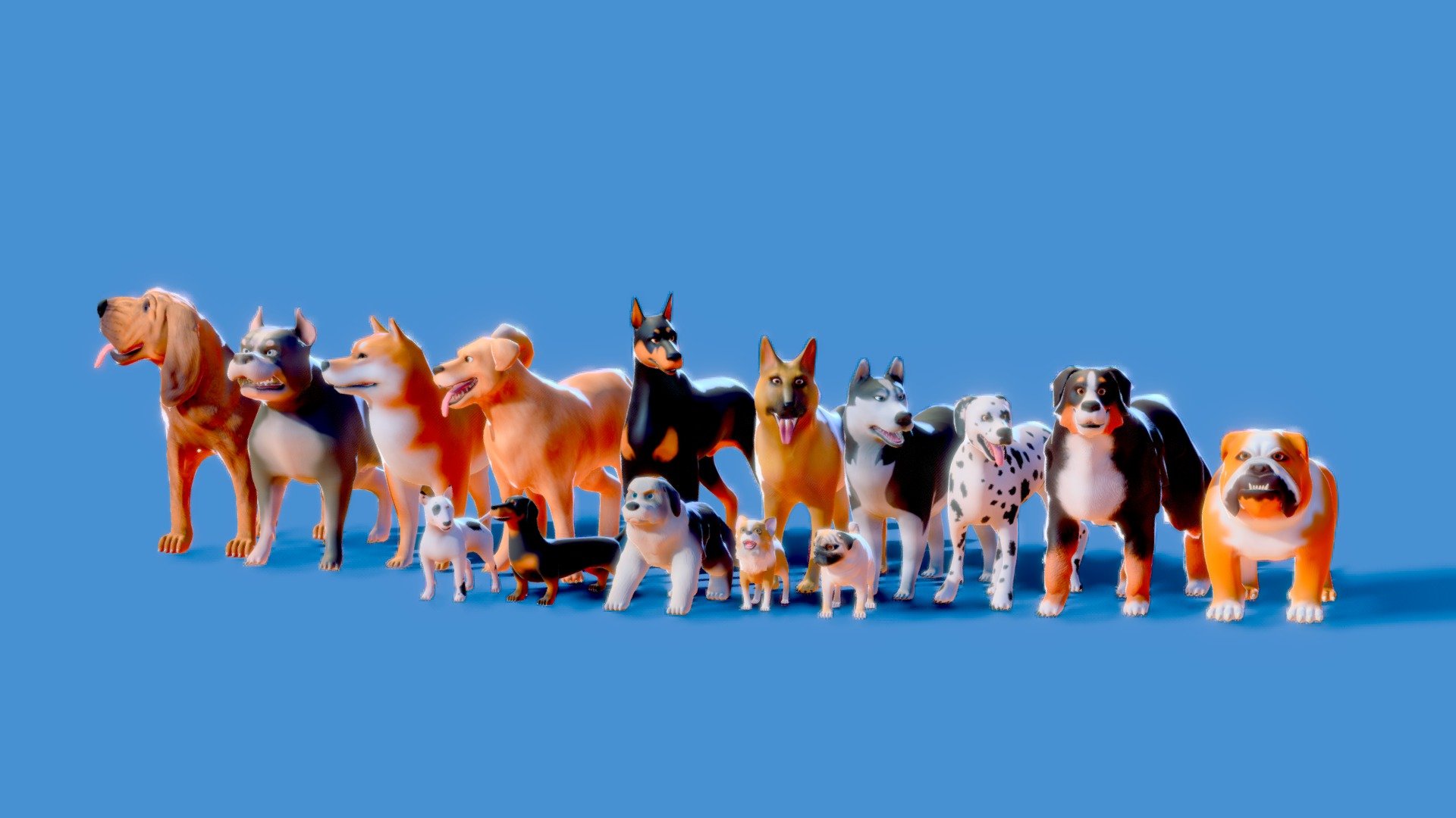 Stylized Dogs - Bundle Edition - Buy Royalty Free 3D model by Assemblr ...
