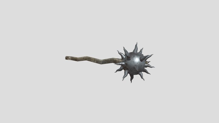 Swinging Mace Trap Animated 3D Model