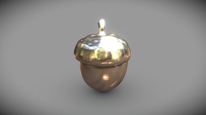 Gold Acorn 3D Model