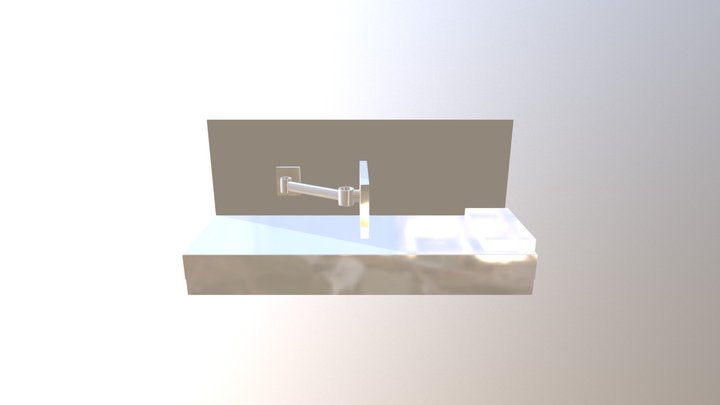 LCD Mount 3D Model