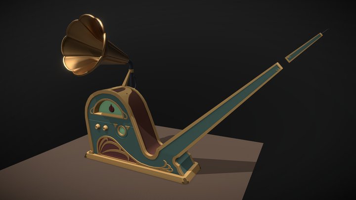 [HW_XYZ School]Coursework Arcanepunk radio Draft 3D Model