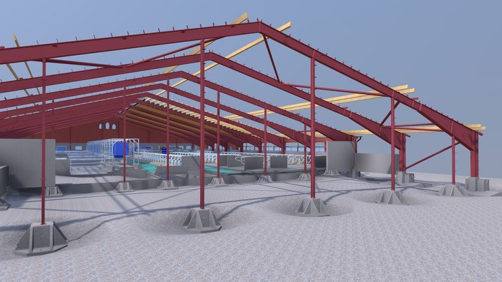 Stallbyggnad 3D Model