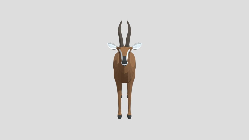 Low Poly Chinkara Gazelle