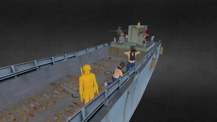 US LCM 3 boat 3D Model