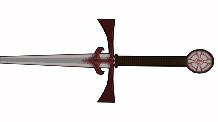 Low Poly Enchanted Sword 3D Model