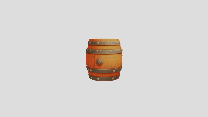 wooden barrel 3D Model